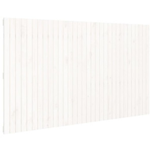 Wezgłowie łóżka, białe, 204x3x110 cm, lite drewno sosnowe