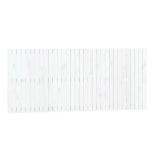 Wezgłowie łóżka, białe, 204x3x90 cm, lite drewno sosnowe
