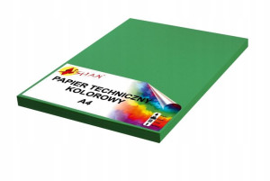 Papier techniczny A4 270g zielony intensywny 50ark