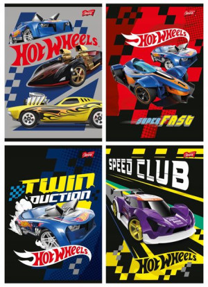 Zeszyt A5 16k linia podwójna dwukolorowa HOT WHEEL