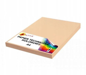 Papier techniczny A4 180g łososiowy 50 arkuszy