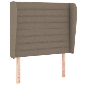 Zagłówek uszak, taupe, 103x23x118/128 cm, tkanina