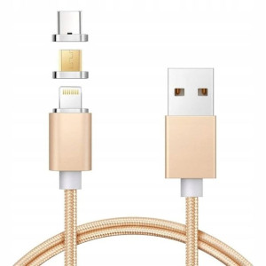 Kabel Magnetyczny 3w1 Złoty