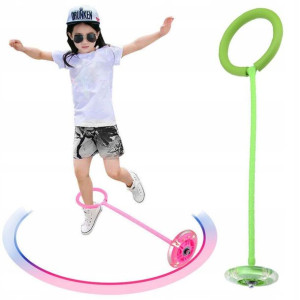 Skakanka / hula hop na nogę Zielona