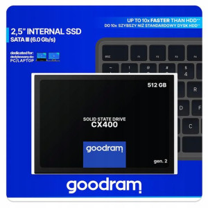 Dysk Twardy Ssd Goodram Cx400 Gen2 512gb Sata 2,5"
