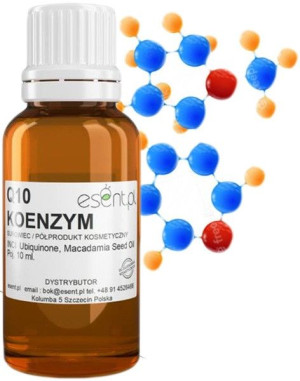 Koenzym Q10 (Ubiquinone) w oleju Makadamia - szklana butelka Esent 20ml