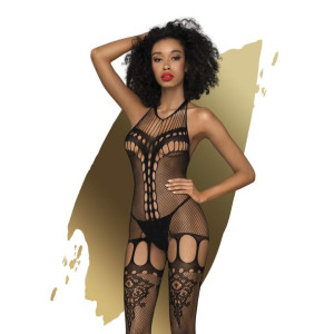 Bodystocking ekskluzywny wycięcia otwarty krok XL