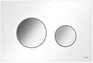 PRZYCISK TECE biały/chrom LOOP 9240927 płaski WC 9.240.927