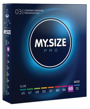 Prezerwatywy dopasowane my size pro 69mm 3 sztuki