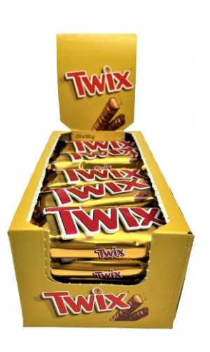25x Baton Twix Ciastko Z Karmelem W Czekoladzie 50g