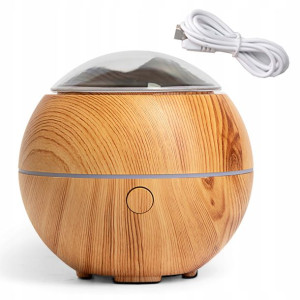 Nawilżacz Powietrza Aromaterapia Lampka Rgb Brązowy Ah03-d
