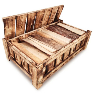 Duża Drewniana Zamykana Skrzynia 63,5X37,5Cm Eko Produkt SKRZ1 OPAL