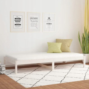Łóżko dzienne, białe, 90x200 cm, lite drewno sosno