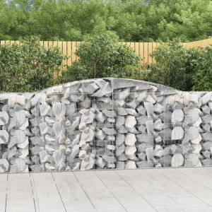Kosze gabionowe, 6 szt, 400x50x100/120 cm, galwani