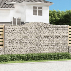 Kosze gabionowe, 3 szt, 400x30x200/220, galwanizow