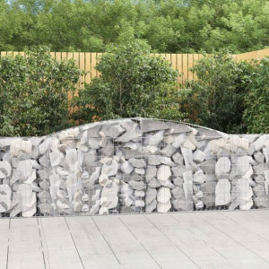 Kosze gabionowe, 20 szt, 400x30x100/120cm, galwani