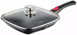 PATELNIA z pokrywą GRILLOWA 24 cm GAZ Indukcja