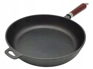 PATELNIA 28 cm ŻELIWNA Głęboka INDUKCJA GAZ Ciężka