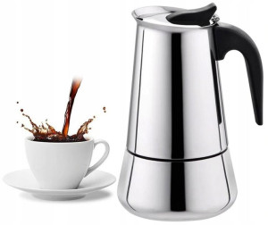 KAWIARKA INDUKCYJNA STALOWA 12 KAW 600 ml espresso