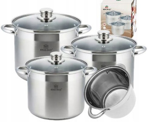GARNKI 6 el ZESTAW GARNKÓW stock pot KL KH stal