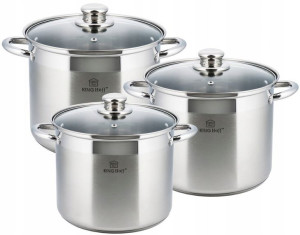 GARNKI 6 el ZESTAW GARNKÓW stock pot KL KH stal