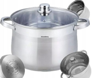 GARNEK z pokrywką Stal Indukcja Gaz 13L Ø28cm KB