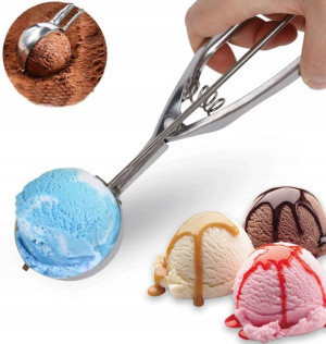 GAŁKOWNICA ŁYŻKA do LODÓW owoców puree STALOWA