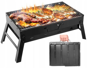 GRILL DUŻY Turystyczny OGRODOWY Składany WĘGLOWY