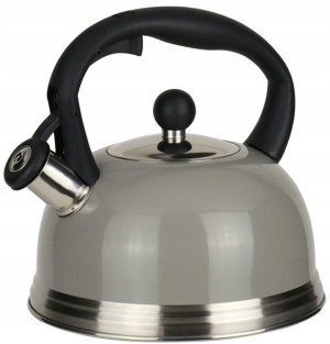 Czajnik 2,5 L Indukcja Gaz Emalia Szary T3135