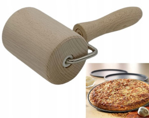 Wałek Do Ciasta Drewniany Pizzy Mały Rączka
