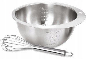 MISKA misa z trzepaczką trzepaczka podziałka 2,5 L
