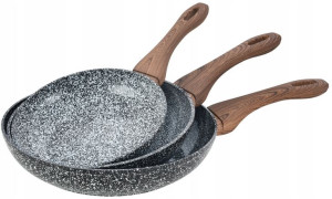 PATELNIA 20 24 28 CM KAMIENNA marmurek zestaw 1030