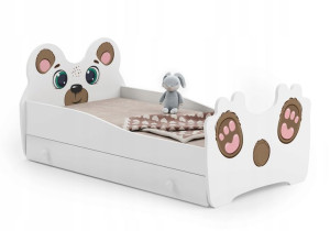 Łóżko Kobi Teddybear 140x70 z materacem i szufladą