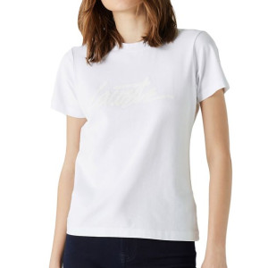 Lacoste t-shirt koszulka damska crew neck biała L