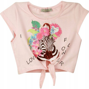 BLUZKA T-shirt BAWEŁNA 128