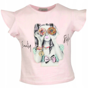 BLUZKA T-shirt BAWEŁNA 158