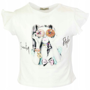BLUZKA T-shirt BAWEŁNA 128
