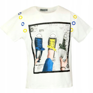 BLUZKA T-shirt BAWEŁNA 158