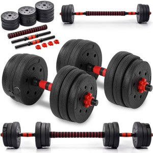 Hantle Hantelki Do Ćwiczeń Sztanga 2w1 Zestaw 20kg