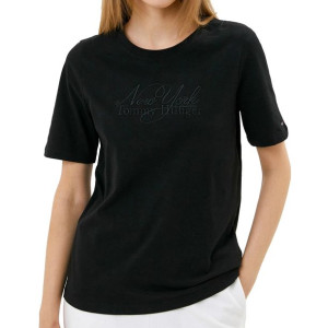 Tommy Hilfiger t-shirt koszulka damska czarna WW0WW37351 XL