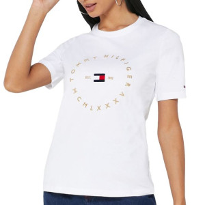 Tommy Hilfiger t-shirt koszulka damska biała WW0WW30103 L