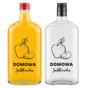 Butelka na jabłkówkę z nadrukiem - Klasyk 500ml  + zakrętka