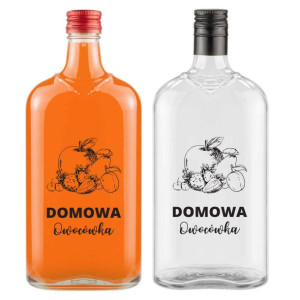 Butelka na owocówkę z nadrukiem - Klasyk 500ml + zakrętka