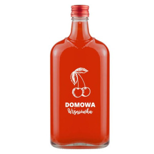 Butelka na wiśniówkę z nadrukiem - Klasyk 500ml + zakrętka