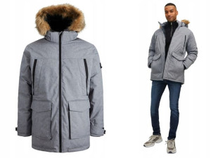 Kurtka Męska Jack&jones Przjeściowa Parka Szara Xl