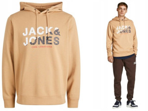Bluza Męska Hoodie Jack&jones Beżowa Xs
