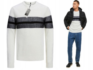 Męski Sweter Z Dzianiny Jack&jones Kelvin Roz.l