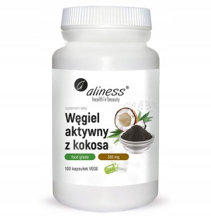 Aliness Węgiel Aktywny Z Kokosa Vege 100 Kapsułek