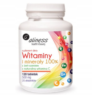Aliness Witaminy I Minerały Kompleks 120 Tabletek