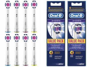 8x Oryginalne Końcówki Oral-b Eb18-4 3d White